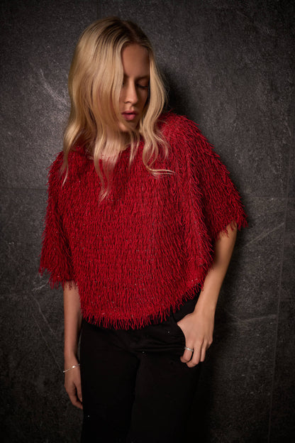 JOSEPH RIBKOFF TOP STYLE 254105 COLOUR RED