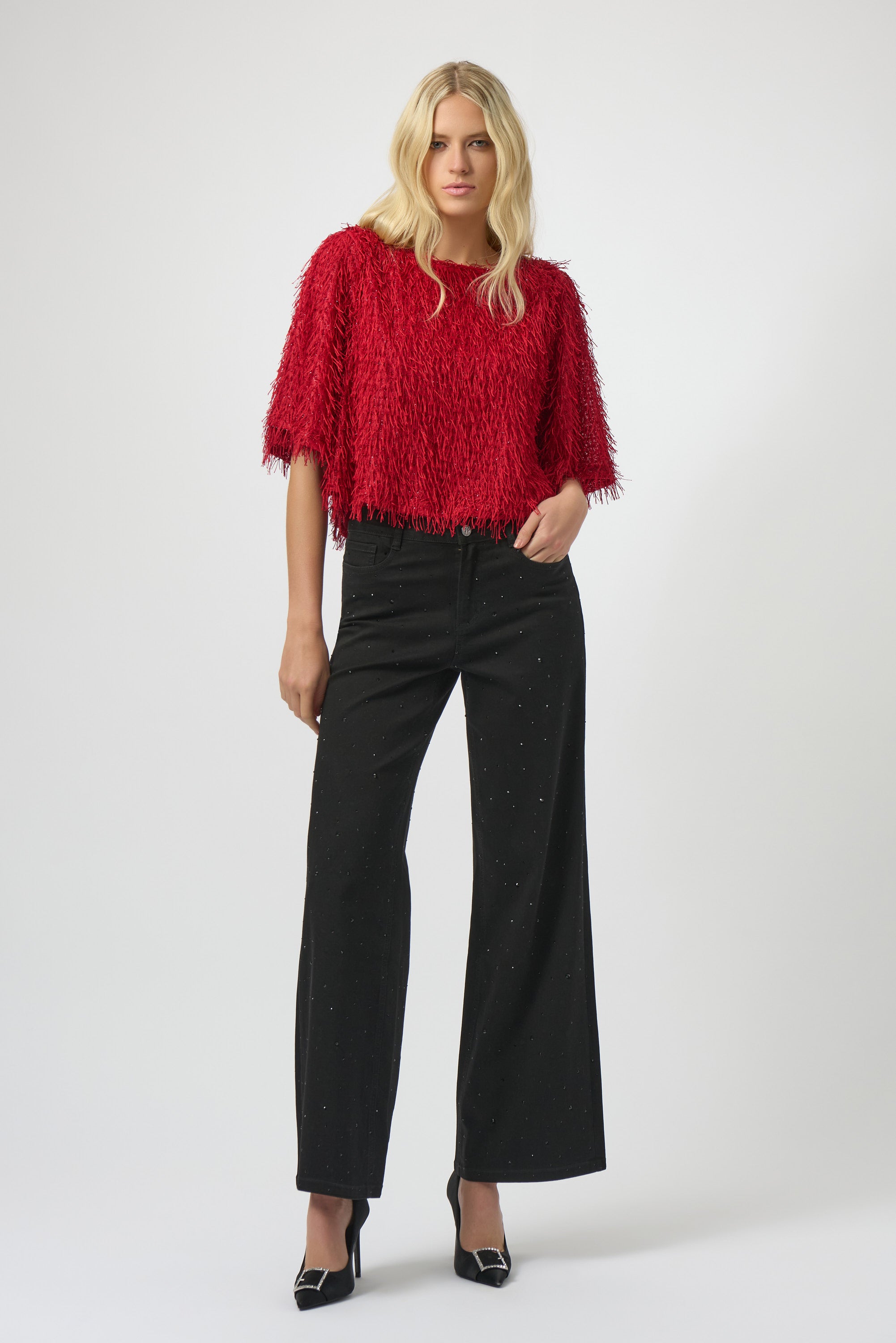JOSEPH RIBKOFF TOP STYLE 254105 COLOUR RED