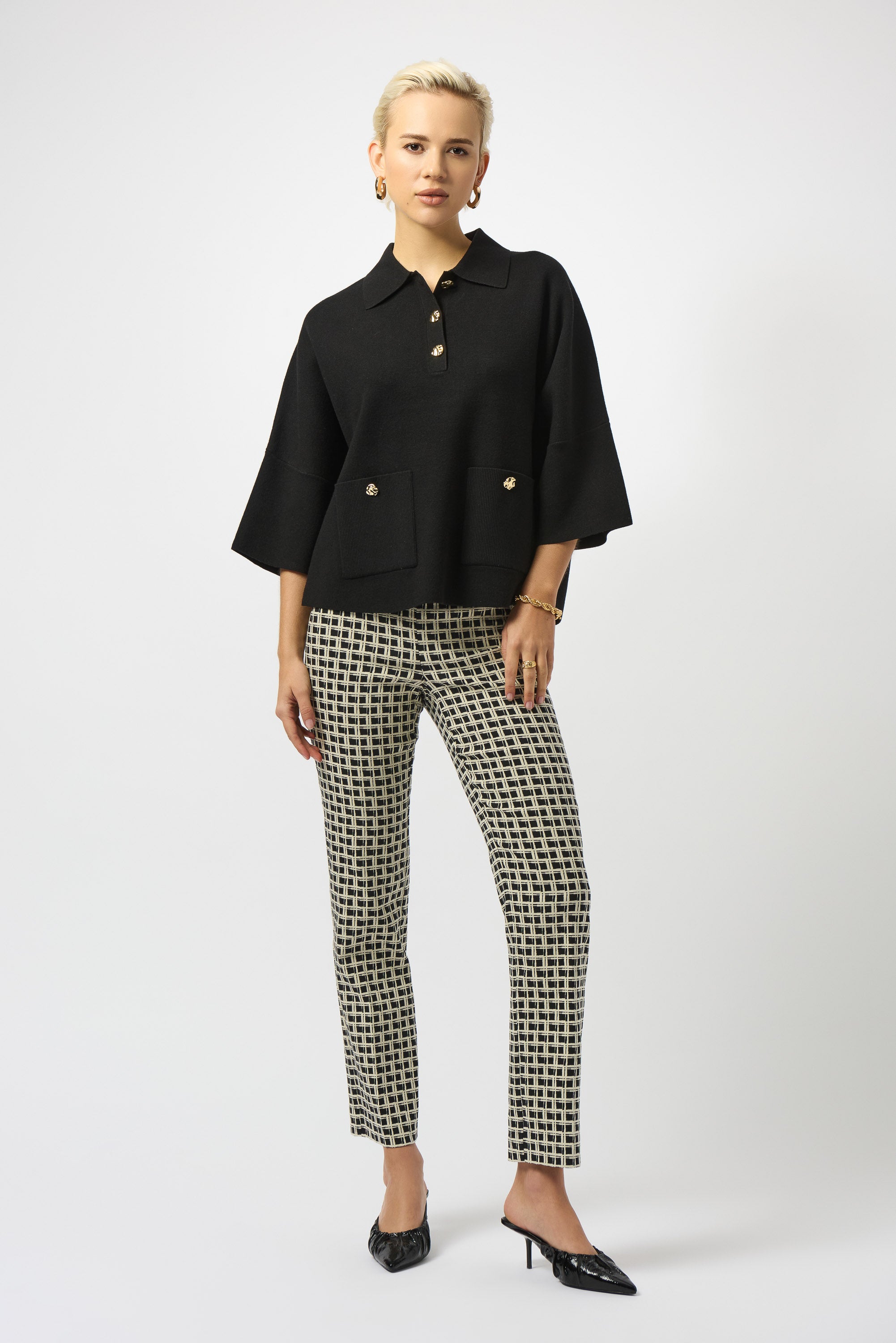 JOSEPH RIBKOFF TOP STYLE 253962 COLOUR BLACK