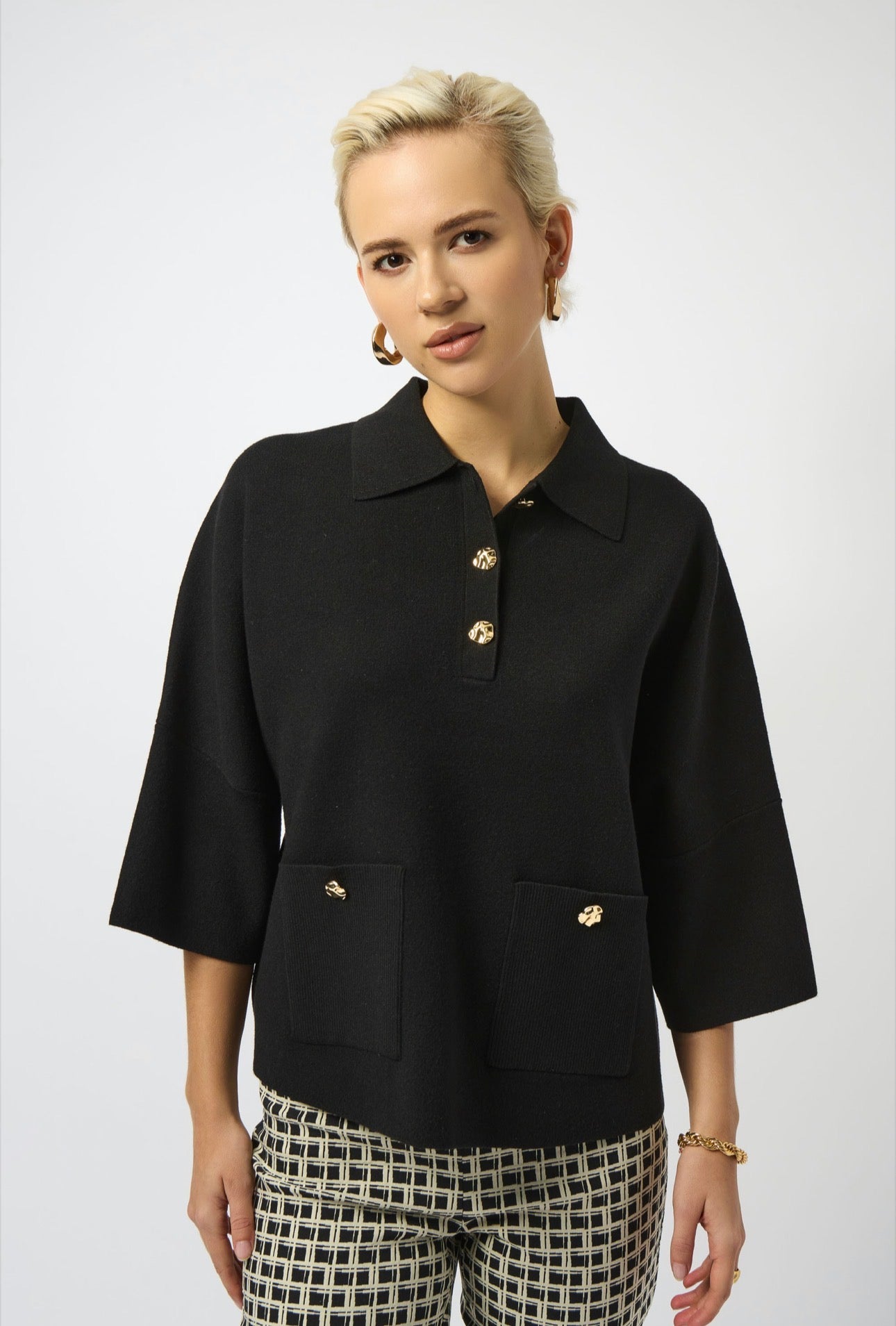 JOSEPH RIBKOFF TOP STYLE 253962 COLOUR BLACK