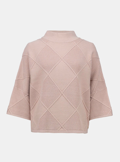 JOSEPH RIBKOFF TEXTURED SWEATER STYLE 253943 COLOUR ROSE