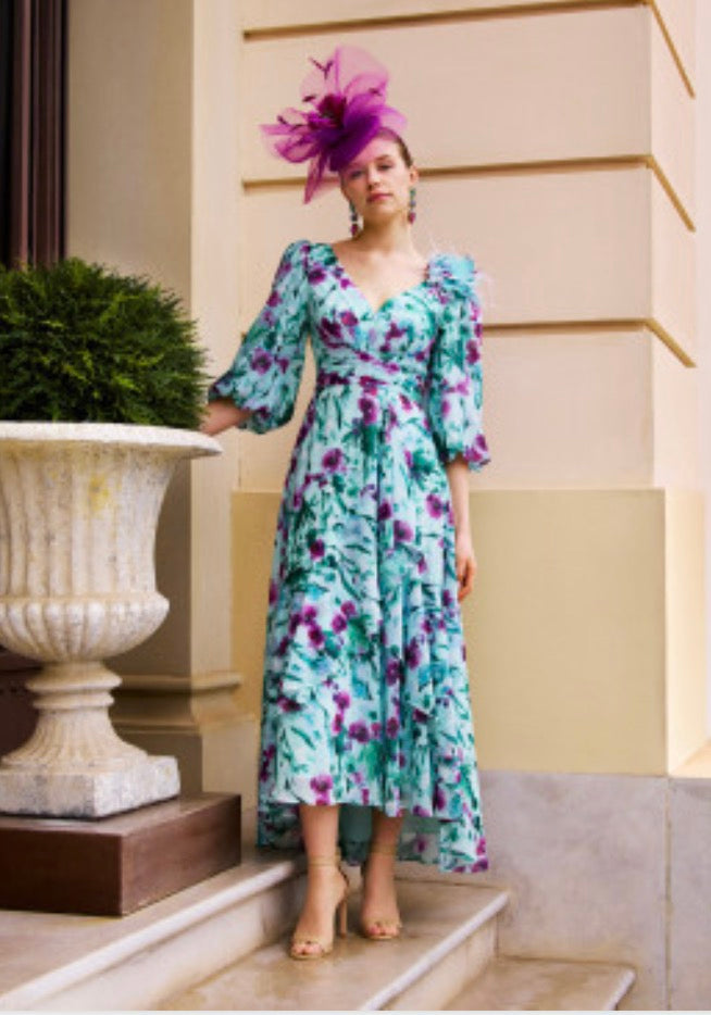 COUTURE CLUB DRESS STYLE 1GN7 COLOUR PURPLE/MINT