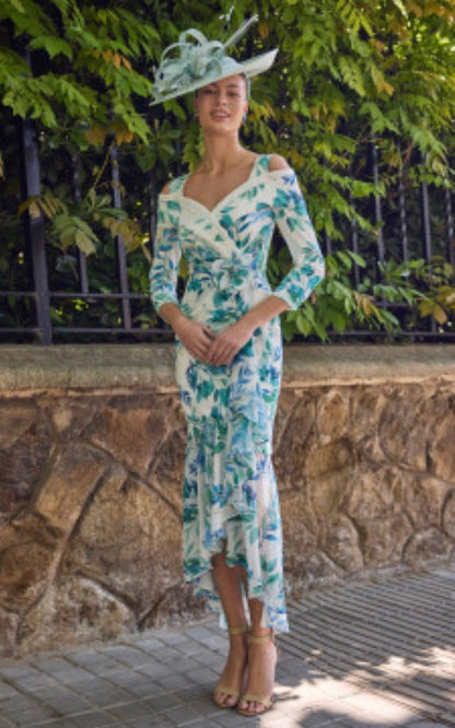 COUTURE CLUB DRESS STYLE 1GB5 COLOUR TURQUOISE /IVORY