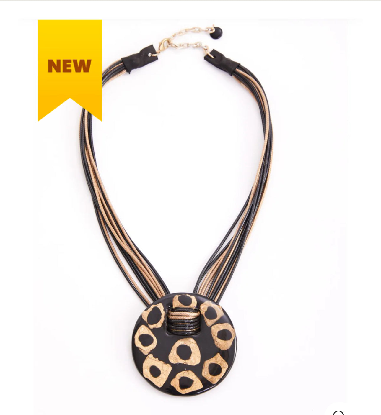 NAYA PRINTED AZTEC NECKLACE STYLE NAW24303 COLOUR BLACK/BRONZE