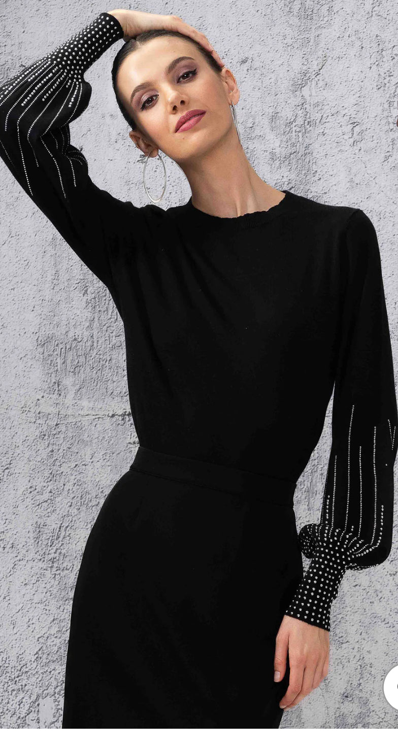 ALISON SHERI KNIT TOP STYLE A44397 COLOUR BLACK