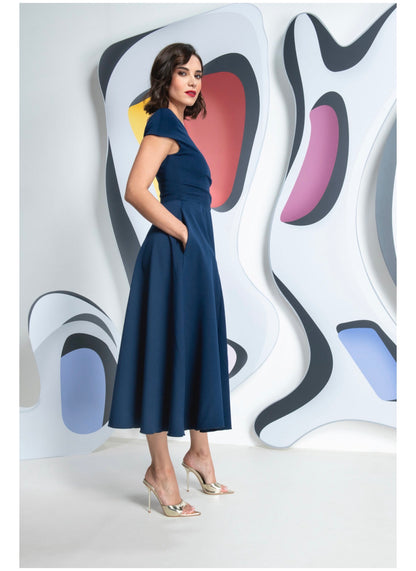 KEVAN JON SYDNEY FLARE & CAPE COLOUR NAVY