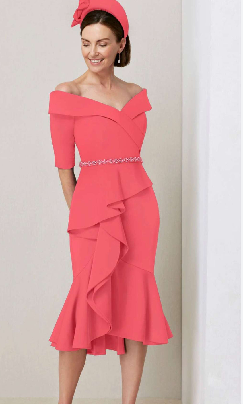 JOHN CHARLES DRESS STYLE 66122 COLOUR WATERMELON