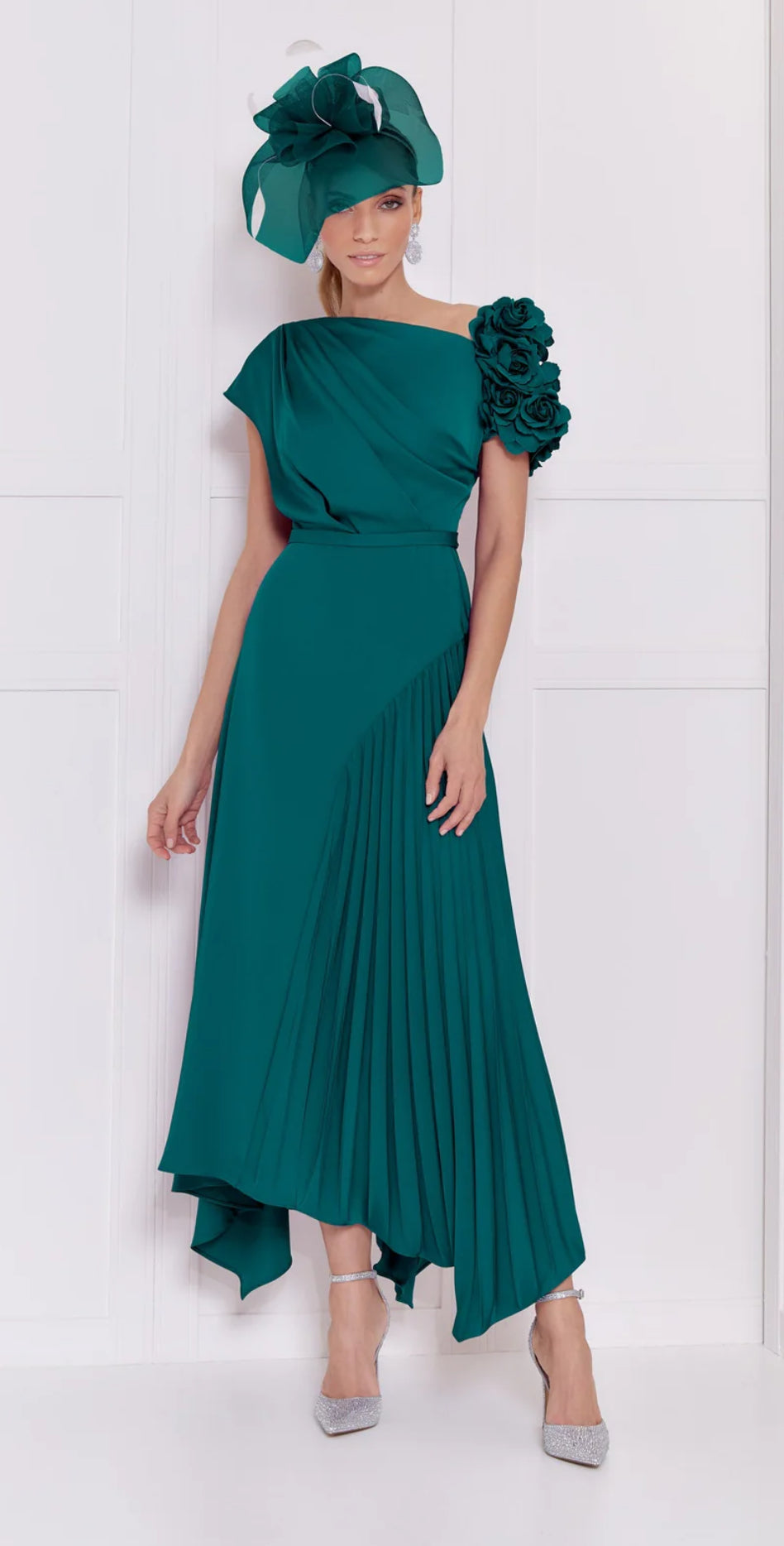 JOHN CHARLES DRESS STYLE 66553A COLOUR FOREST GREEN