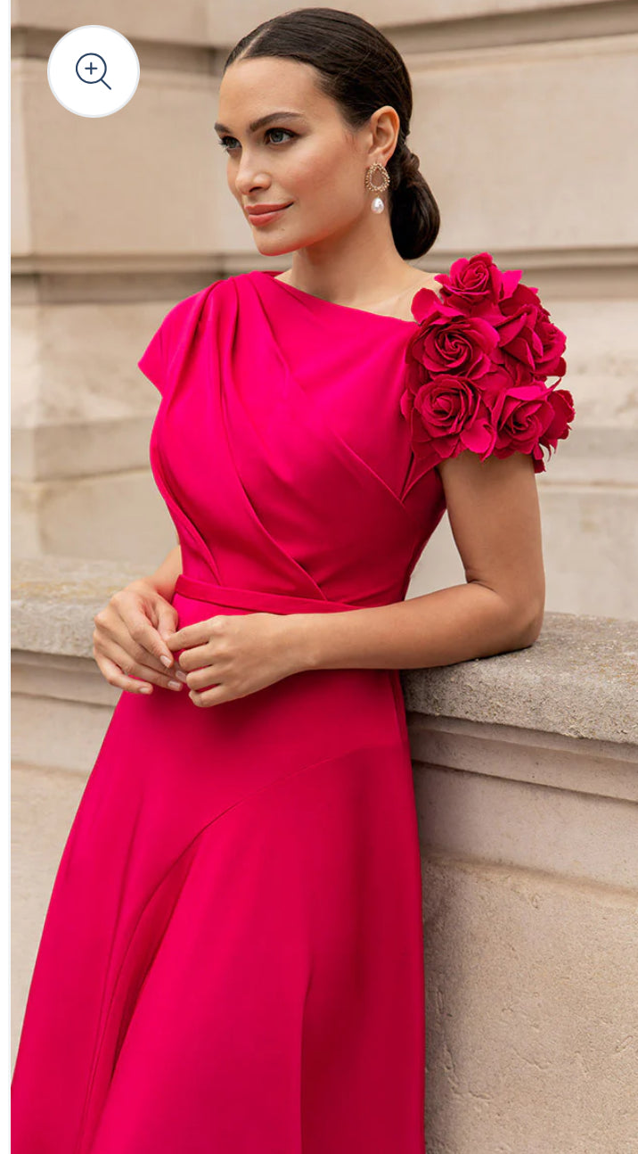 JOHN CHARLES DRESS STYLE 66553 COLOUR RUBY PINK