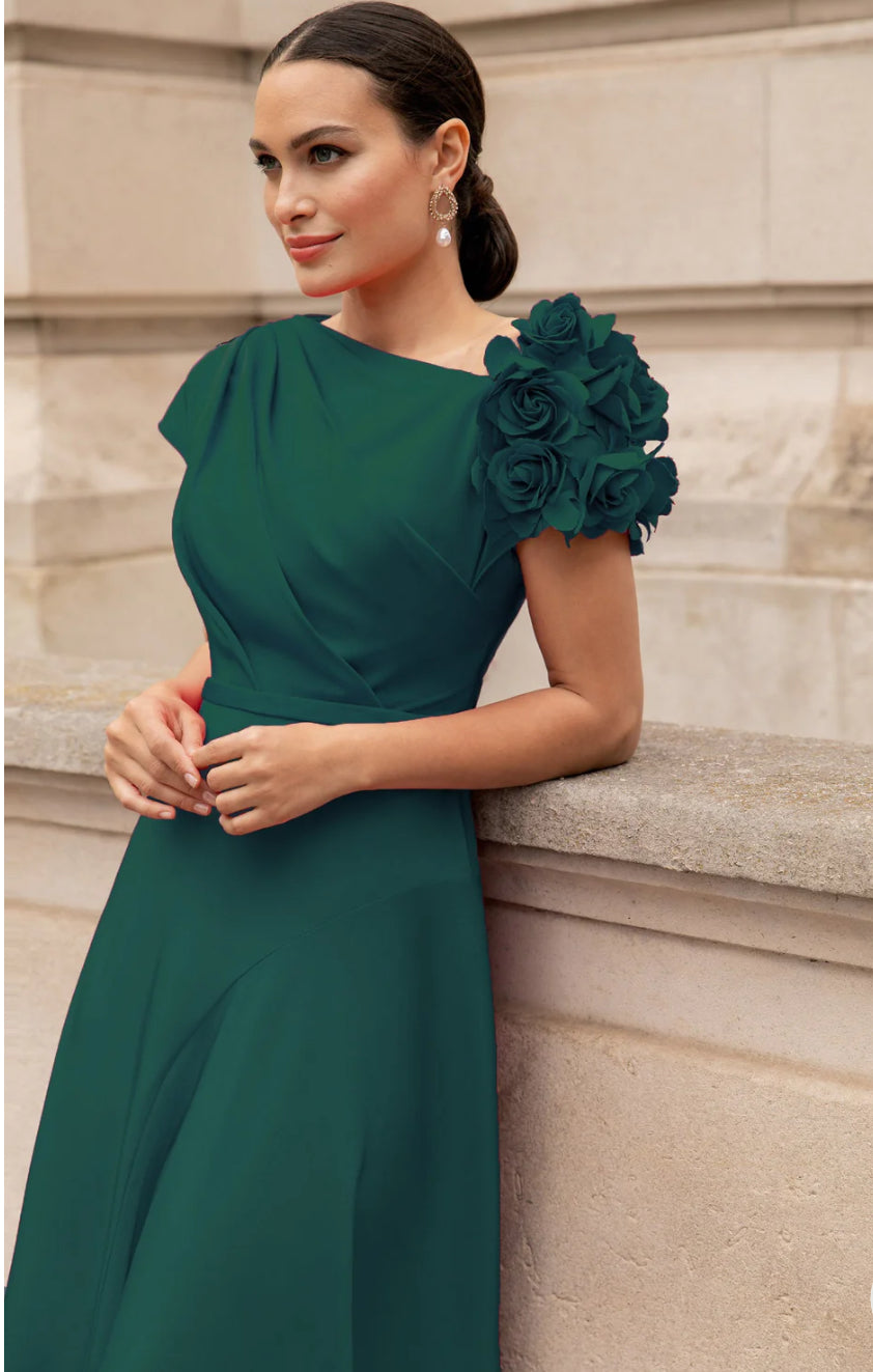 JOHN CHARLES DRESS STYLE 66553A COLOUR FOREST GREEN