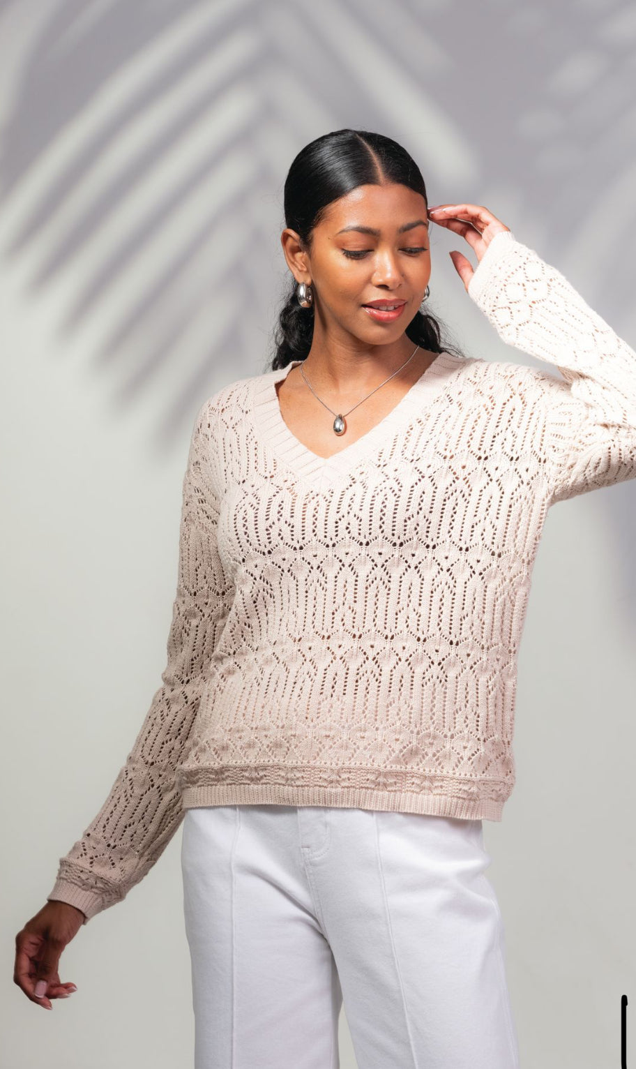 ALISON SHERI SWEATER STYLE A45406 COLOUR SAND