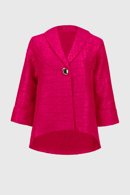 JOSEPH RIBKOFF JACQUAD TRAPEZE JACKET STYLE 251783 COLOUR GERANIUM