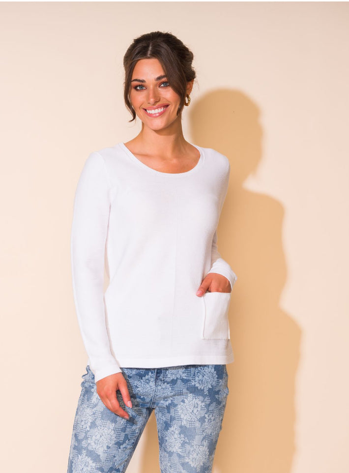 ALISON SHERI SWEATER/ STYLE A43010| COLOUR WHITE