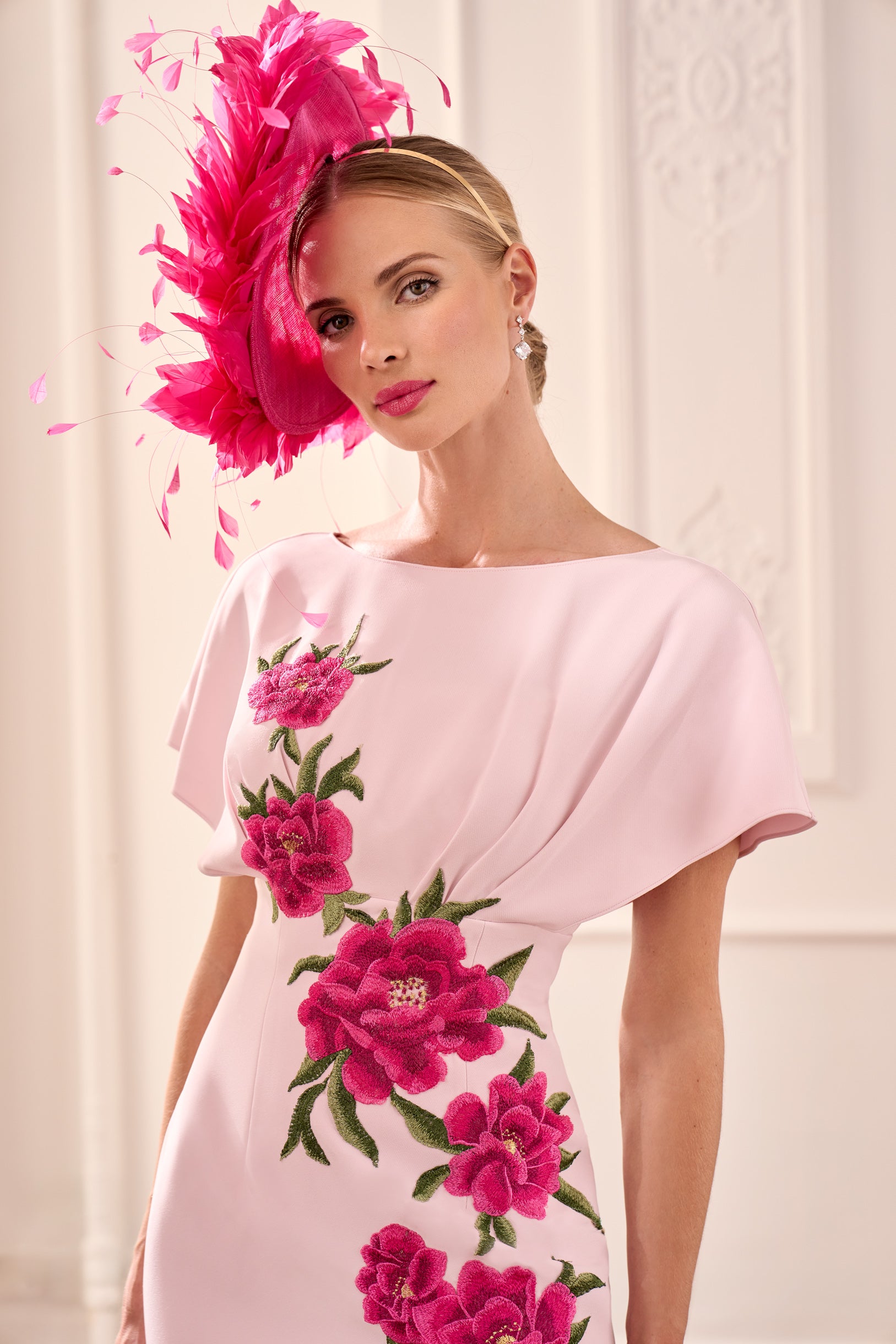 JOHN CHARLES DRESS STYLE 66606  COLOUR PETAL/CARNATION