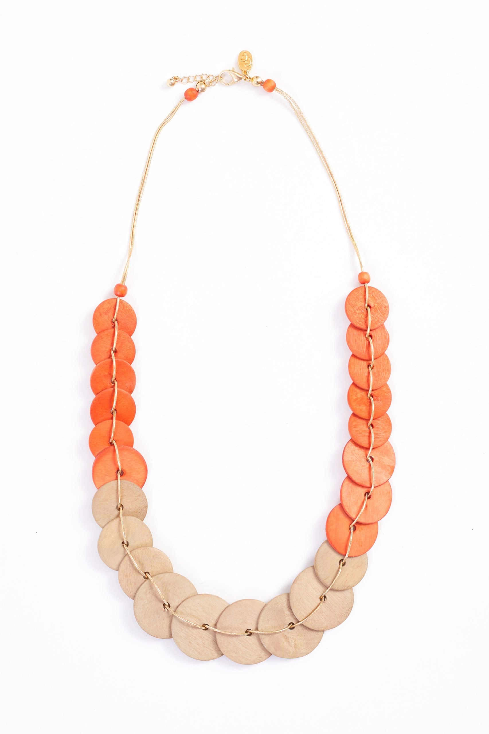 NAYA NECTARINE 2 TONE LEATHER LOOK NECKLACE | STYLE NAS24341