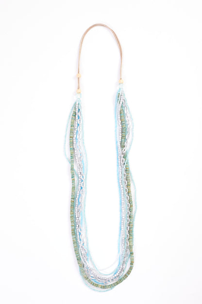 NAYA AQUA MULTI BEADED STRING NECKLACE | STYLE NAS24349