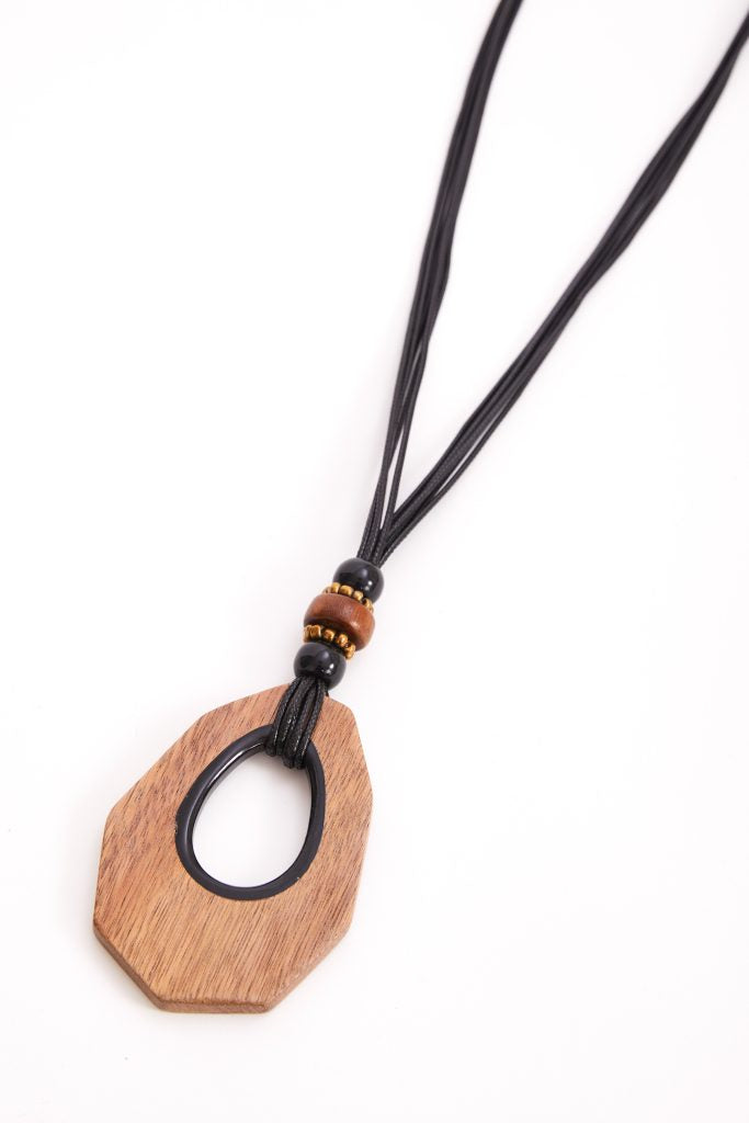 NAYA NECKLACE STYLE NAW24307 COLOUR BLACK/TAN