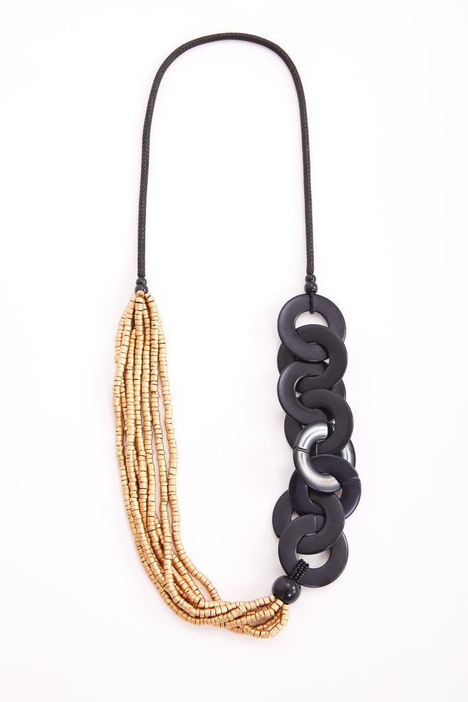 NAYA CHUNKY NECKLACE STYLE NAW24312 COLOUR BLACK/GOLD