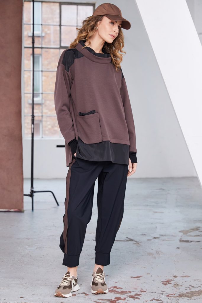 NAYA TROUSERS STYLE NAW25120 COLOUR BLACK & COCOA