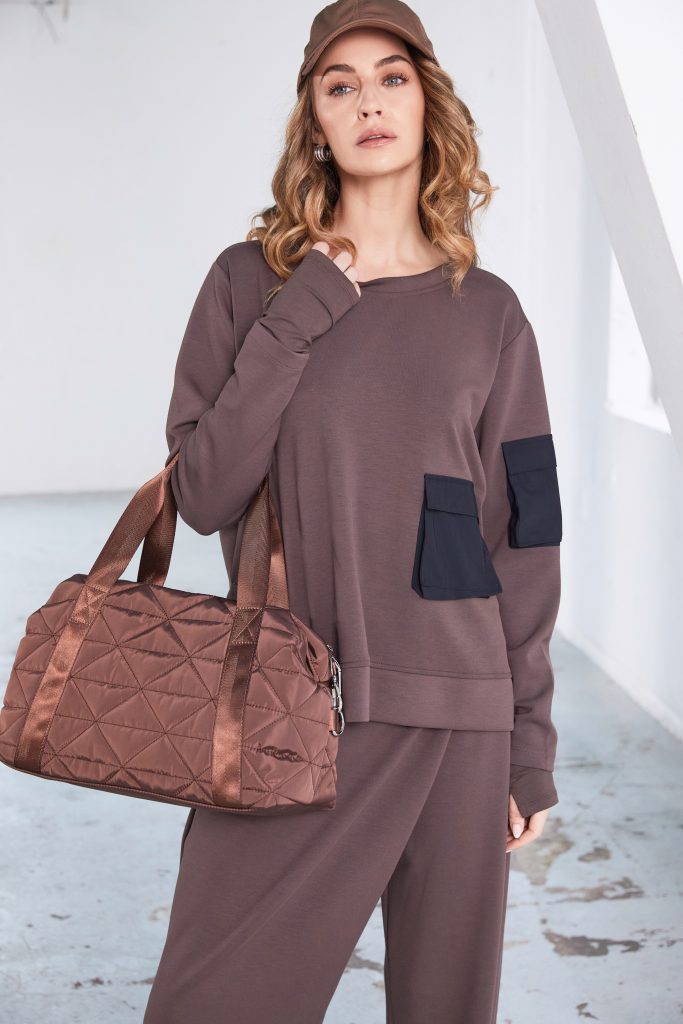 NAYA SWEATSHIRT STYLE NAW25132 COLOUR COCOA & BLACK