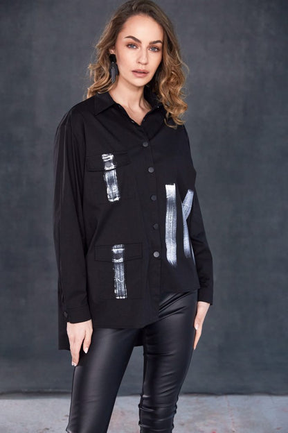 NAYA SHIRT STYLE NAW25183 COLOUR BLACK & WHITE