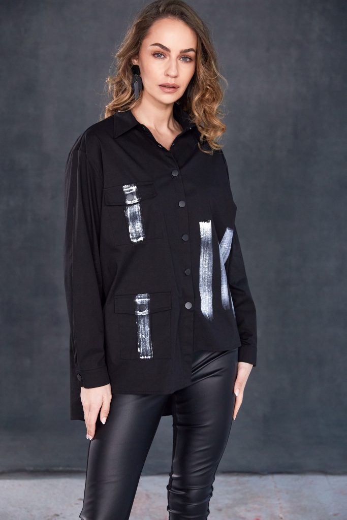 NAYA SHIRT STYLE NAW25183 COLOUR BLACK & WHITE