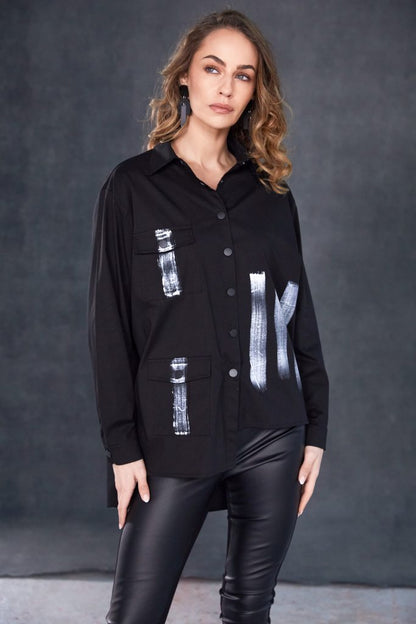 NAYA SHIRT STYLE NAW25183 COLOUR BLACK & WHITE