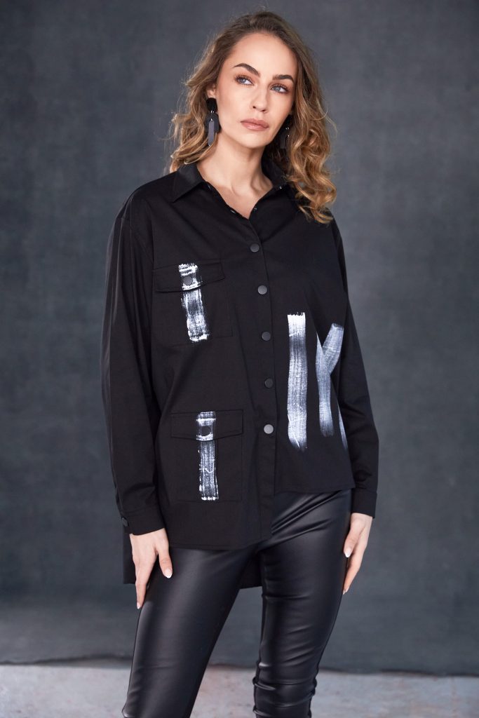 NAYA SHIRT STYLE NAW25183 COLOUR BLACK & WHITE