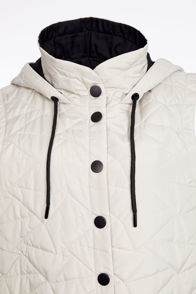 NAYA GILET STYLE NAW25209 COLOUR TAUPE & BLACK