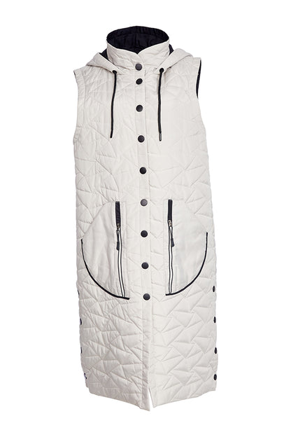 NAYA GILET STYLE NAW25209 COLOUR TAUPE & BLACK