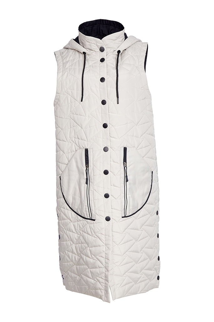 NAYA GILET STYLE NAW25209 COLOUR TAUPE & BLACK