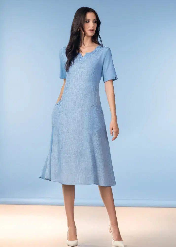 ALISON SHERI DRESS STYLE A47060 COLOUR BLUE