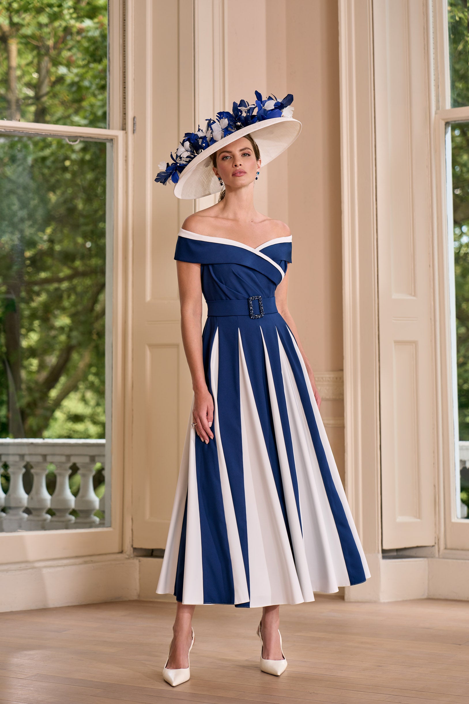 JOHN CHARLES DRESS STYLE 29204 COLOUR NAVY/IVORY