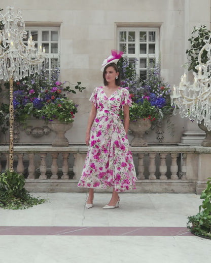 JOHN CHARLES DRESS STYLE 66773 PRINTED CHIFFON COLOUR SPRING