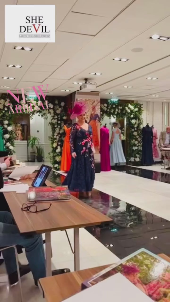 VENI INFANTINO DRESS STYLE 992325 COLOUR NAVY/FUSCHIA