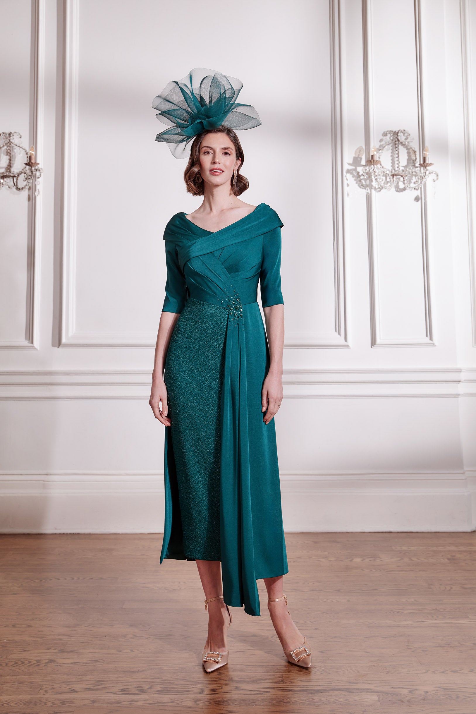 JOHN CHARLES DRESS STYLE 29289 COLOUR FOREST GREEN