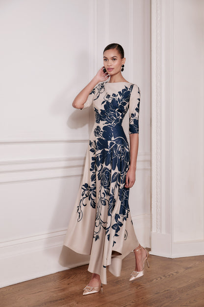 JOHN CHARLES DRESS STYLE 66672 COLOUR OYSTER & NAVY