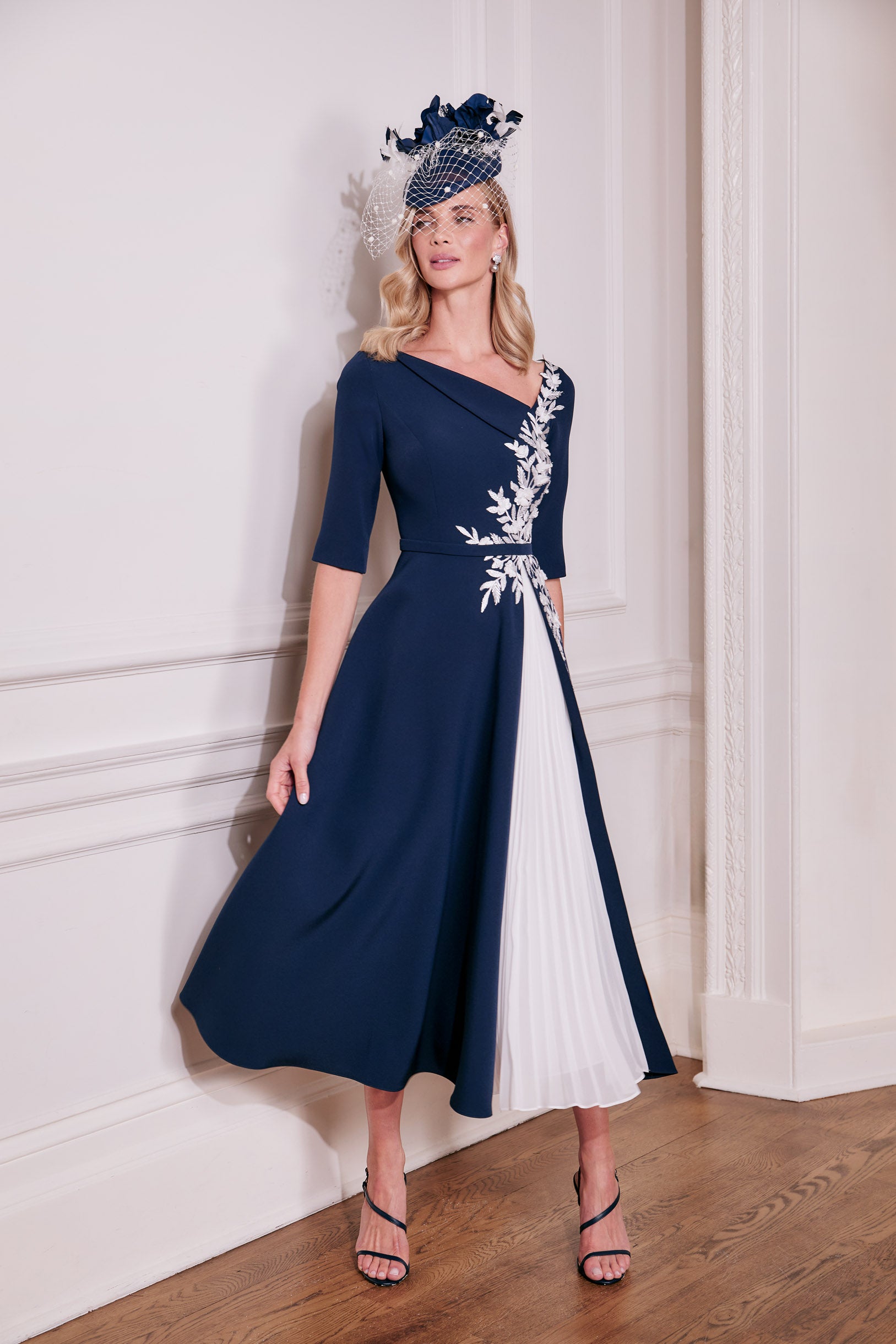 JOHN CHARLES DRESS STYLE 66688 COLOUR NAVY/IVORY