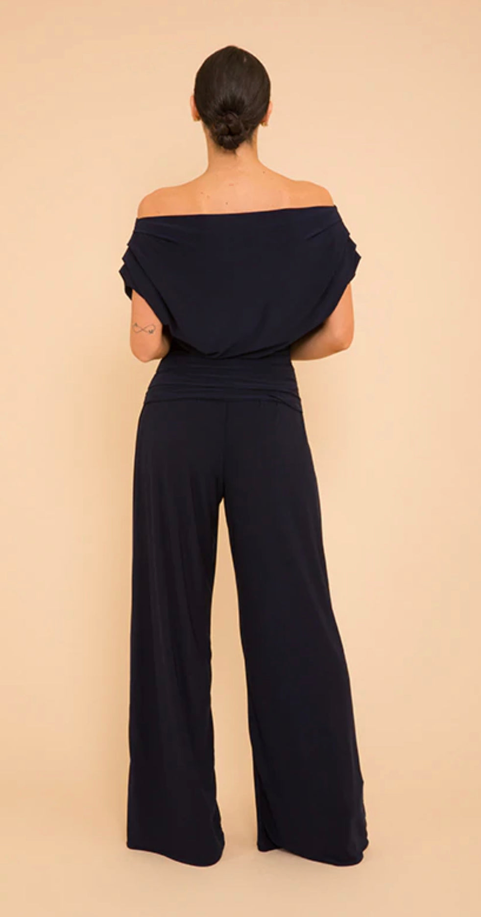 ATOM LABEL CARBON JUMPSUIT COLOUR NAVY