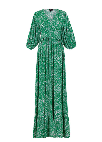 MARBLE DRESS STYLE 6984-198 COLOUR GREEN PRINT