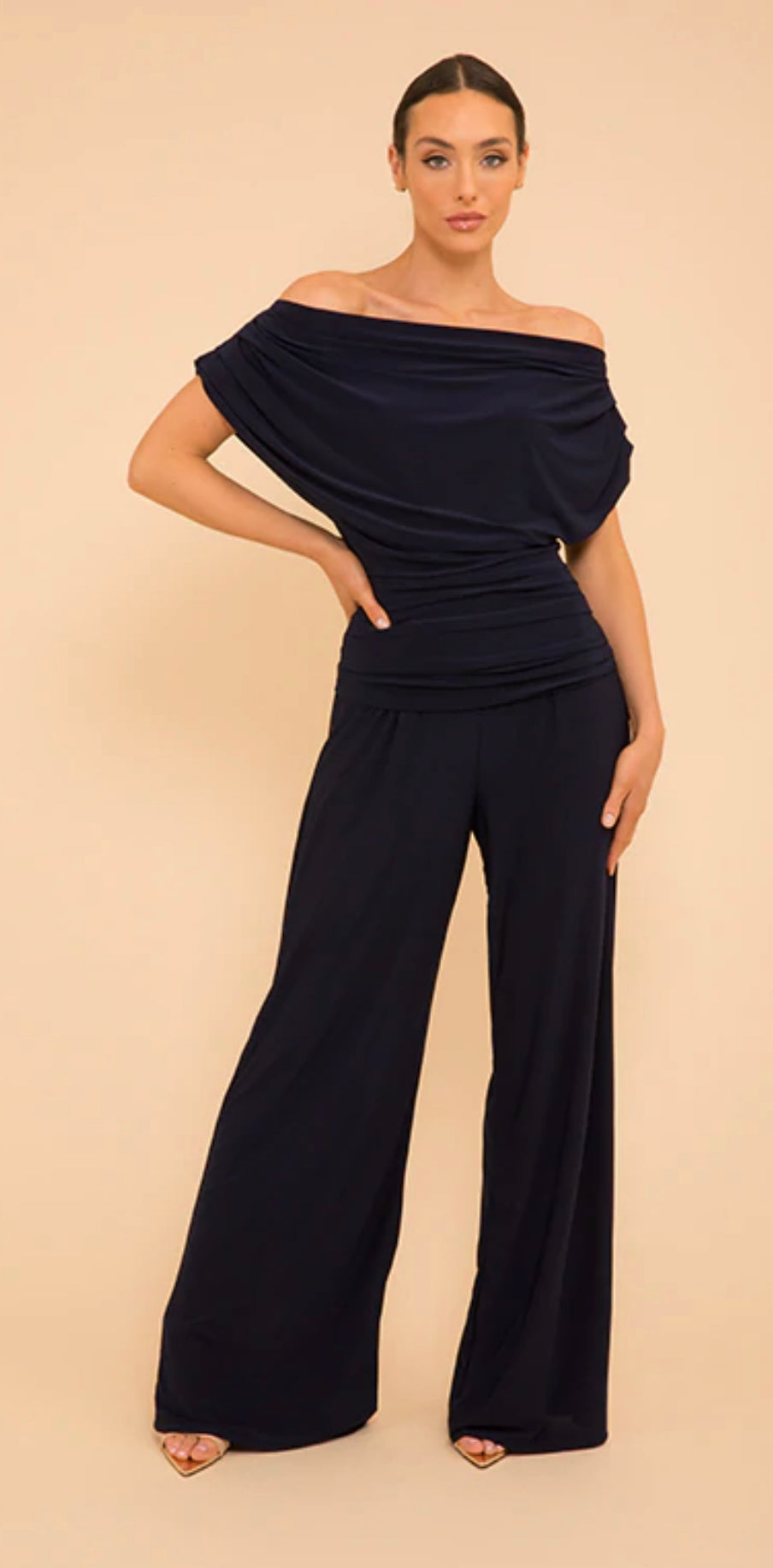 ATOM LABEL CARBON JUMPSUIT COLOUR NAVY