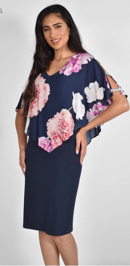 FRANK LYMAN DRESS STYLE 222022 COLOUR NAVY/PINk