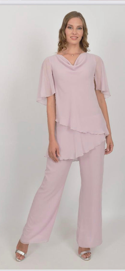 ALLISON TROUSER SUIT STYLE 2955/2831 COLOUR DUSTY PINK