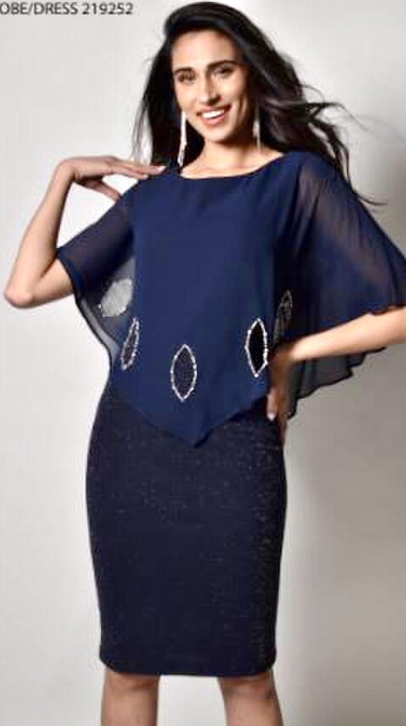 FRANK LYMAN DRESS IN MIDNIGHT BLUE STYLE 219252