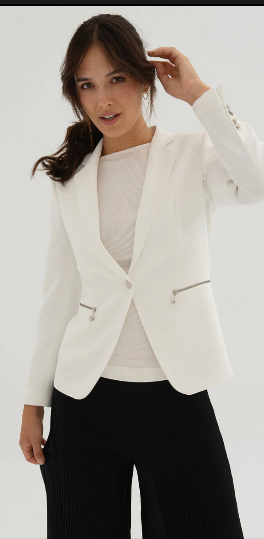 TINTA FITTED JACKET STYLE TUDELA COLOUR WHITE