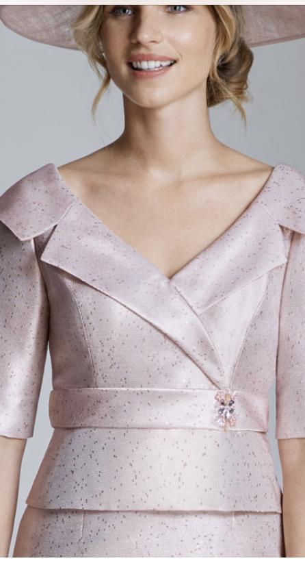 ISPIRATO DRESS IN PALE PINK STYLE ISE817 in