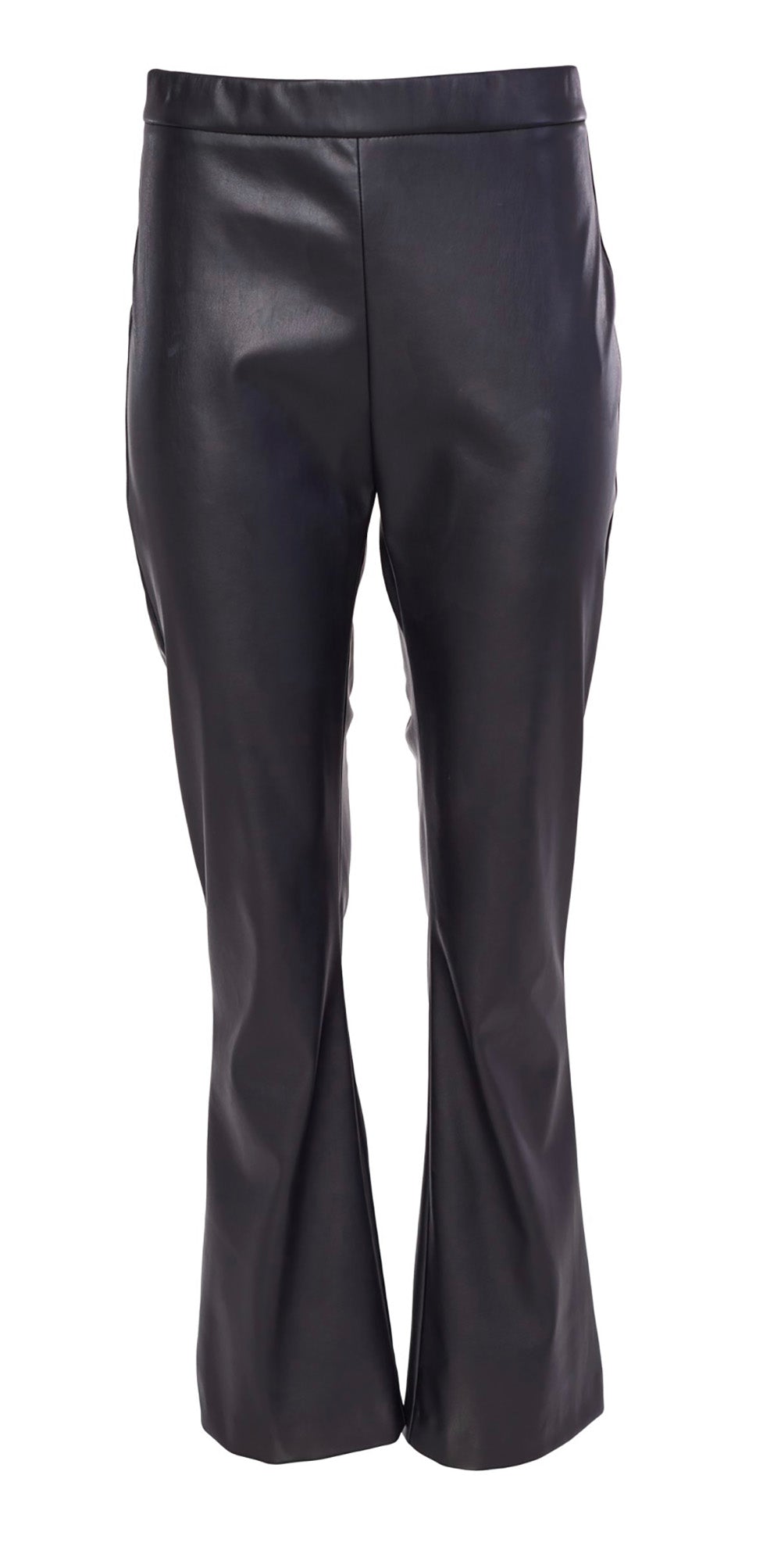 NAYA LEATHERETTE FLARE TROUSER STYLE NAW23107 COLOUR BLACK