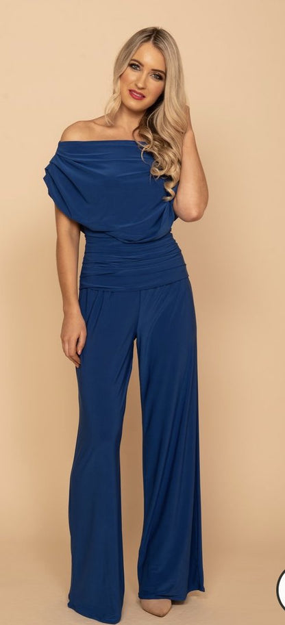 ATOM LABEL CARBON JUMPSUIT COLOUR COBALT